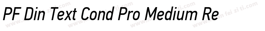 PF Din Text Cond Pro Medium Regular字体转换